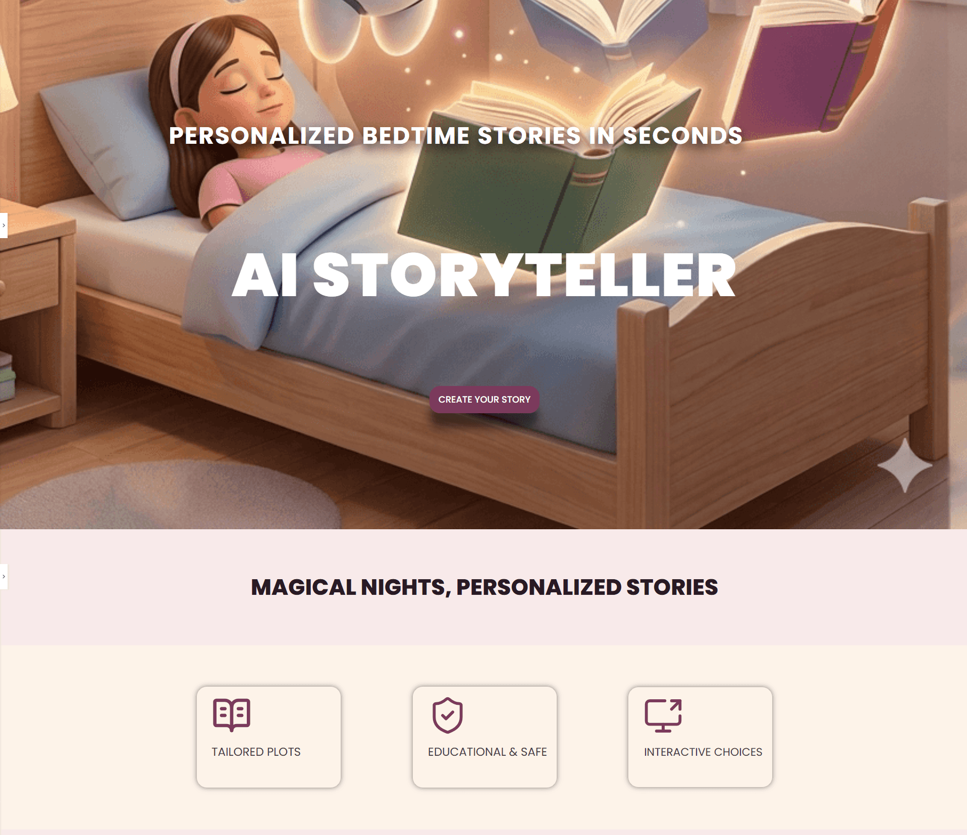 ai storyteller landing page ai storyteller landing page